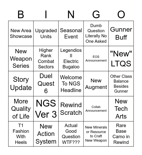 June NGS Headline Bingo Card