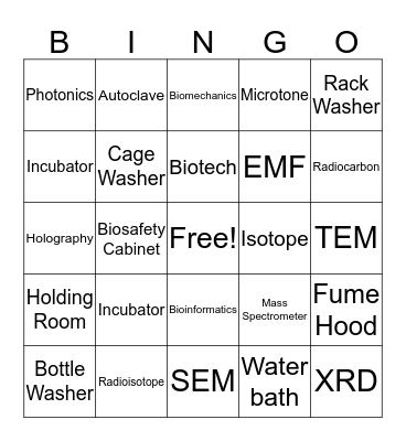 S+T Vocab Bingo Card