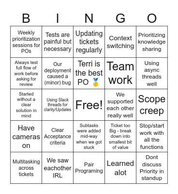 Atlas Retro Bingo Card