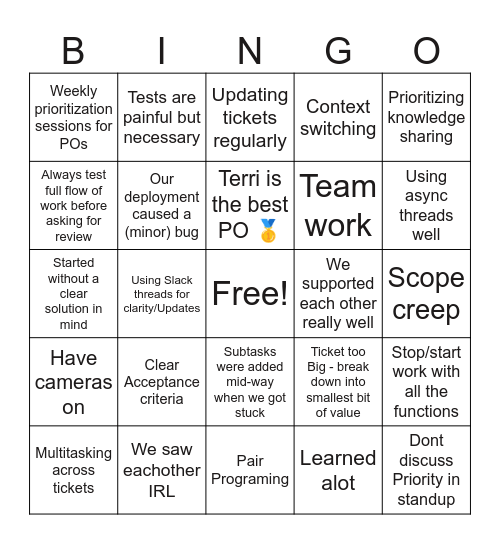 Atlas Retro Bingo Card