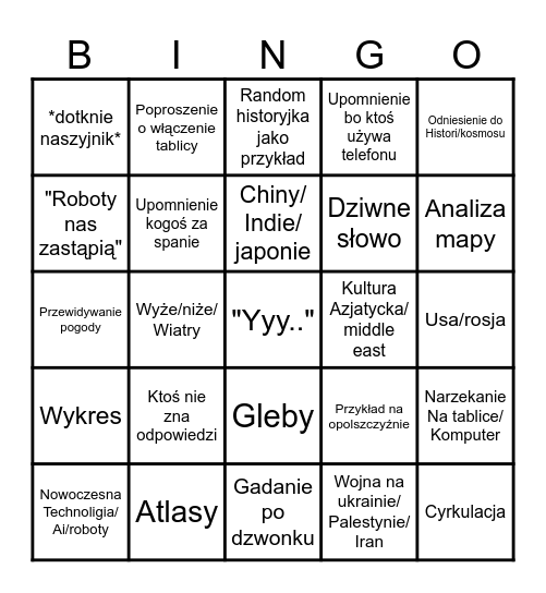 Parkitne Bingo Card