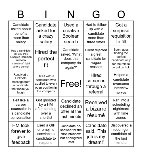 TAS Bingo Card