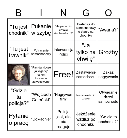 SAMOCHODOZA BINGO Card