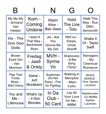 ORIGO SUMMERPARTY Bingo Card