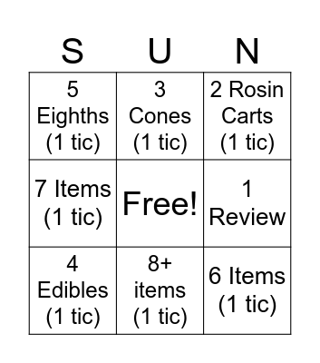 Number Bingo Card