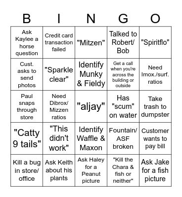 Lake Restoration BINGO Card