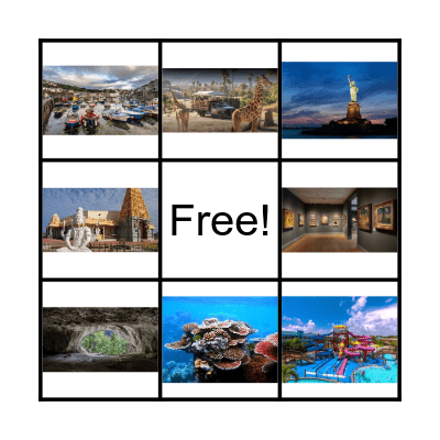 PLACES TO VISIT Bingo Card