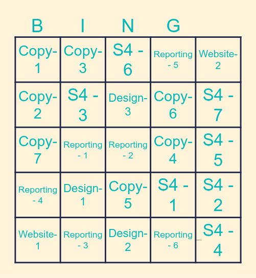 Novel Pod Bingo Card