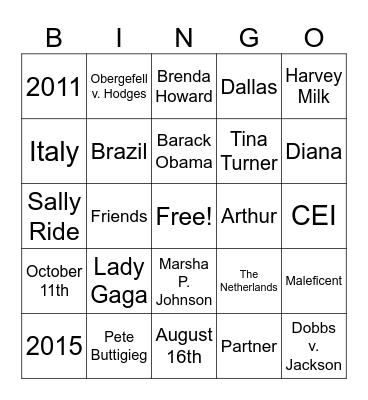 2025 Nesco Pride - Allyship Bingo Card