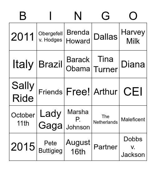 2025 Nesco Pride - Allyship Bingo Card
