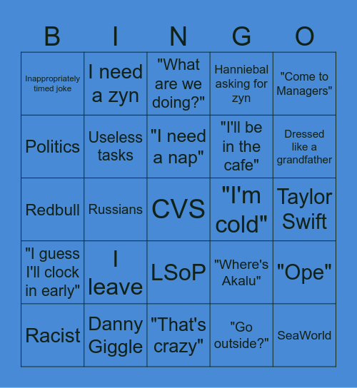 Inspire Bingo Card