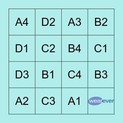 Wearever July Bingo Card