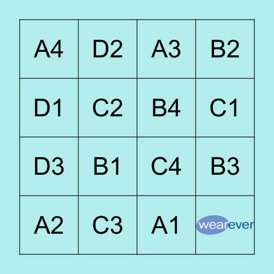 Wearever July Bingo Card