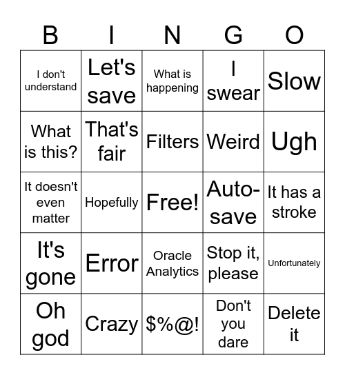 NSAW MEETING BINGO Card