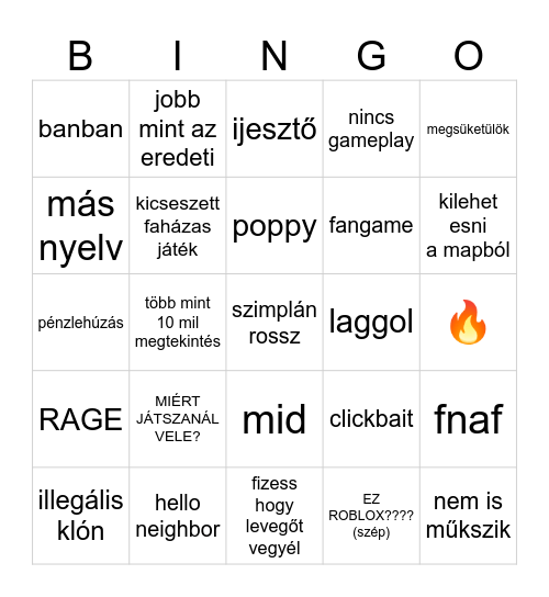 ratyi online Bingo Card
