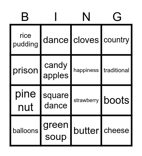 133 Bingo Card
