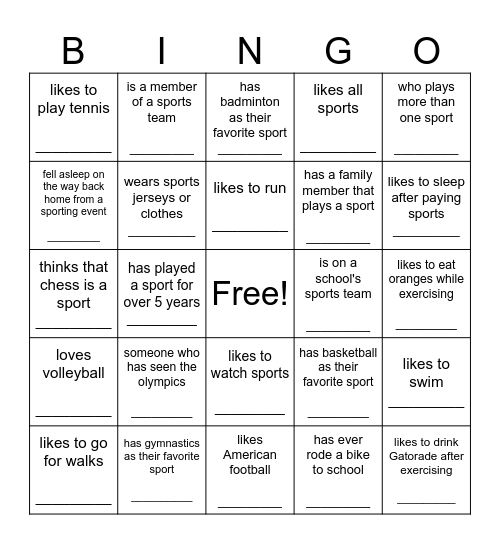 Find Someone Who... Bingo Card