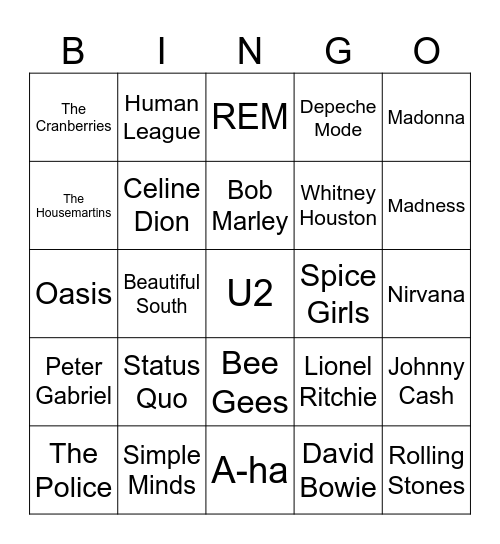 Sallins GAA Bingo Card