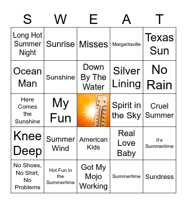 Summer Soltice Bingo Card
