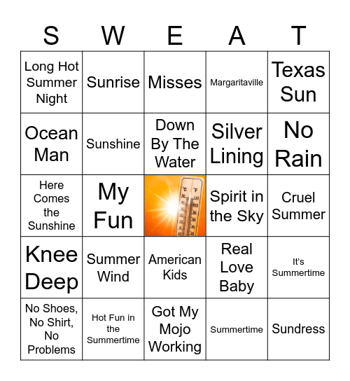 Summer Soltice Bingo Card