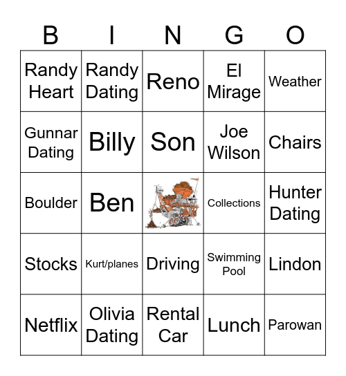 Randy Bingo Card