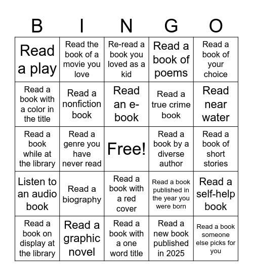 Summer Learning Bingo - Teens and Adults Bingo Card