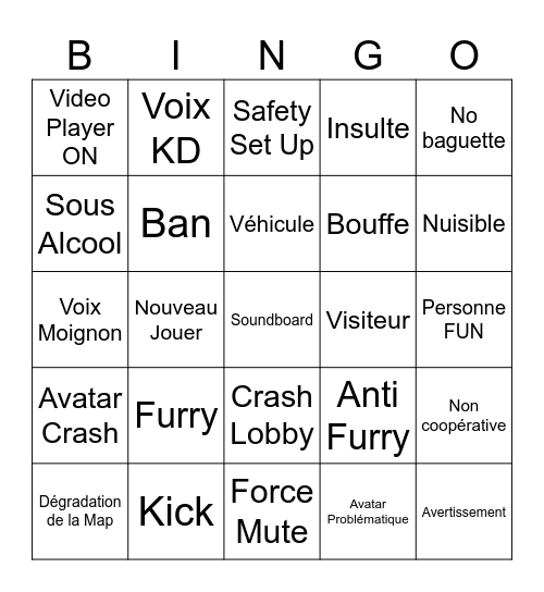 Star Raill Bingo Card