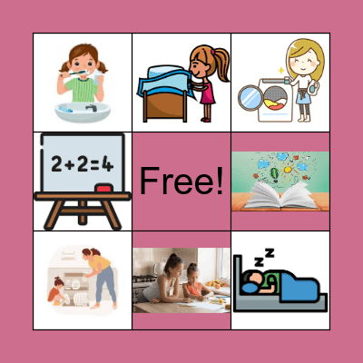 Zayda's Life skills bingo Card