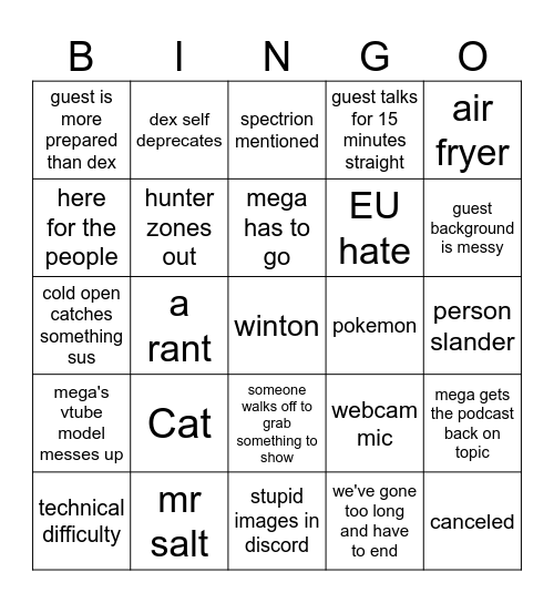 For the love of prod bingo Card