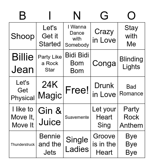 Bingo Cuatro Bingo Card