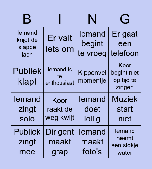 Viva la Vida Bingo Card