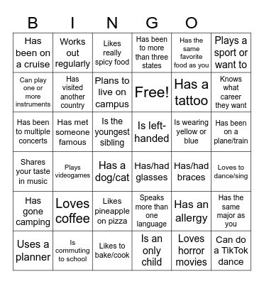 Icebreaker Bingo: Find Someone Who Bingo Card