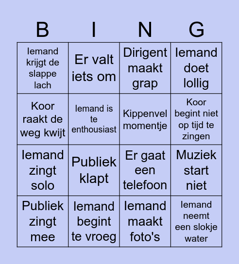 Viva la Vida Bingo Card