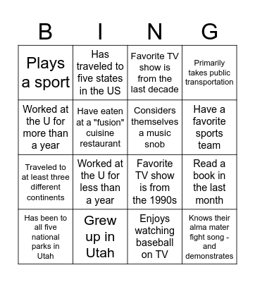 ORL & ODOS Brunch BINGO Card
