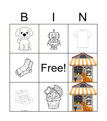 Shopping Bingo Card