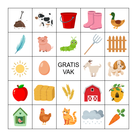 BOERDERIJ BINGO Card