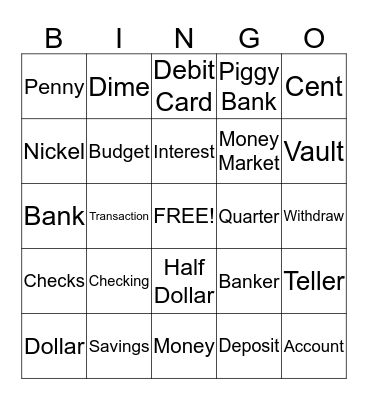 Banking Bingo Card