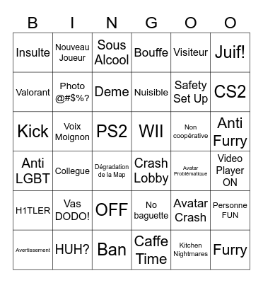 Star Raill Bingo Card