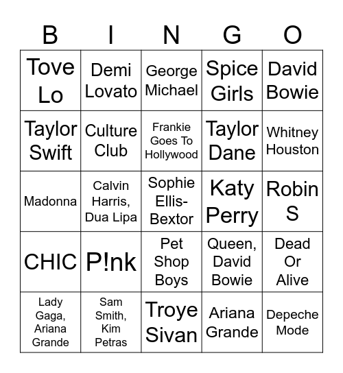 LGBTQ.I.N.G.O - Game 2 Bingo Card