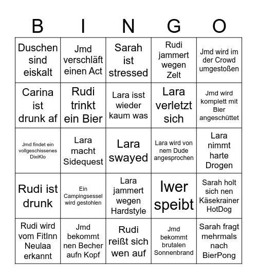 ElectricLoveBingo Card