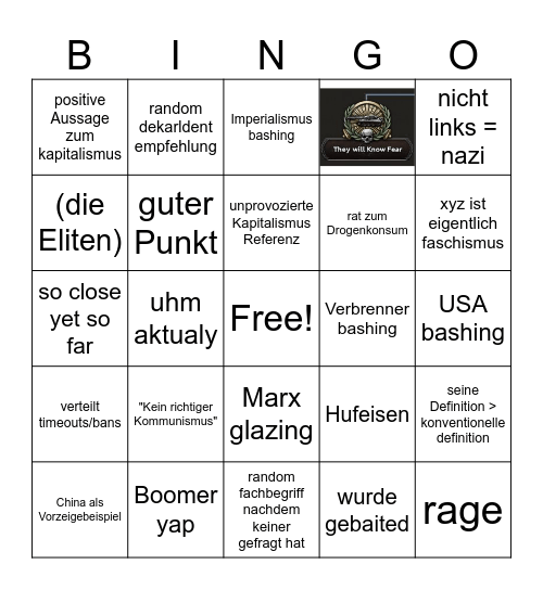 Keks Politik Bingo Card