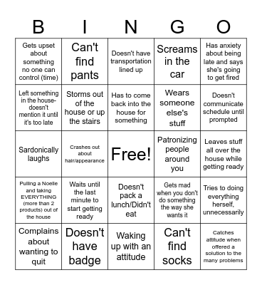 God It's Brutal Out Here Bingo Card