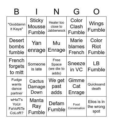 Midnight Prog M6S Bingo Card