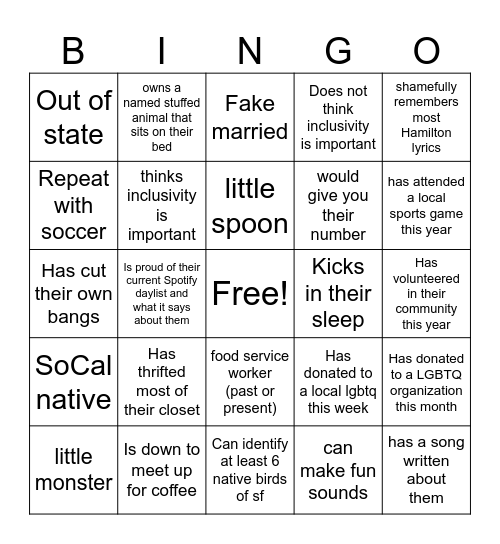 gay earth bingo Card