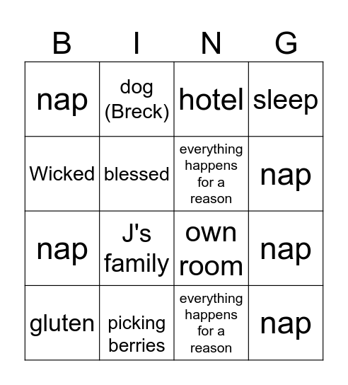 VACA BINGO Card