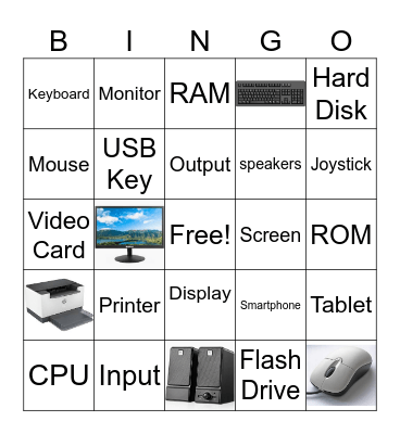 Computer Hardware Bingo Card