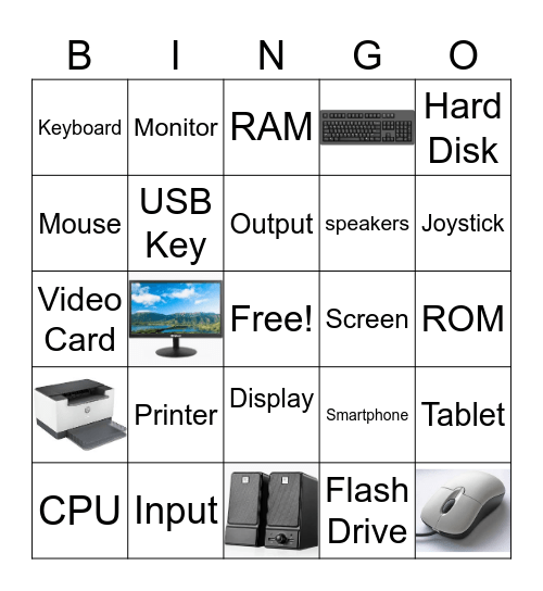 Computer Hardware Bingo Card