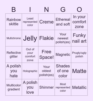 Polish Bingo Card
