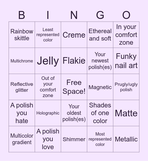 Polish Bingo Card