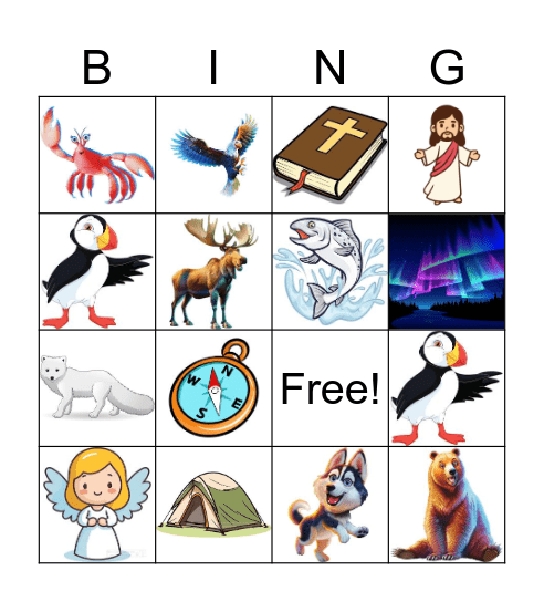 True north VBS Bingo Card